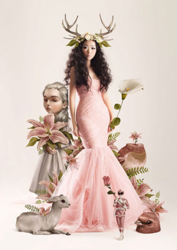 a person in a wedding dress