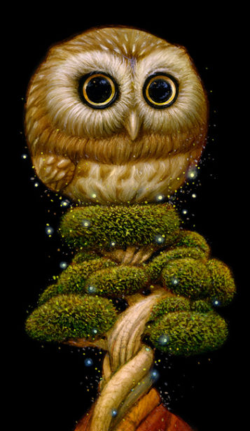 Surrealist Owl Creature by Naoto Hattori